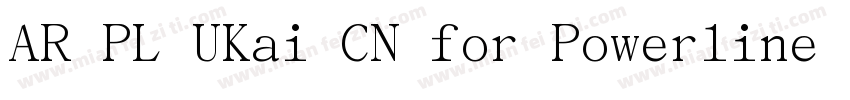 AR PL UKai CN for Powerline Book字体转换